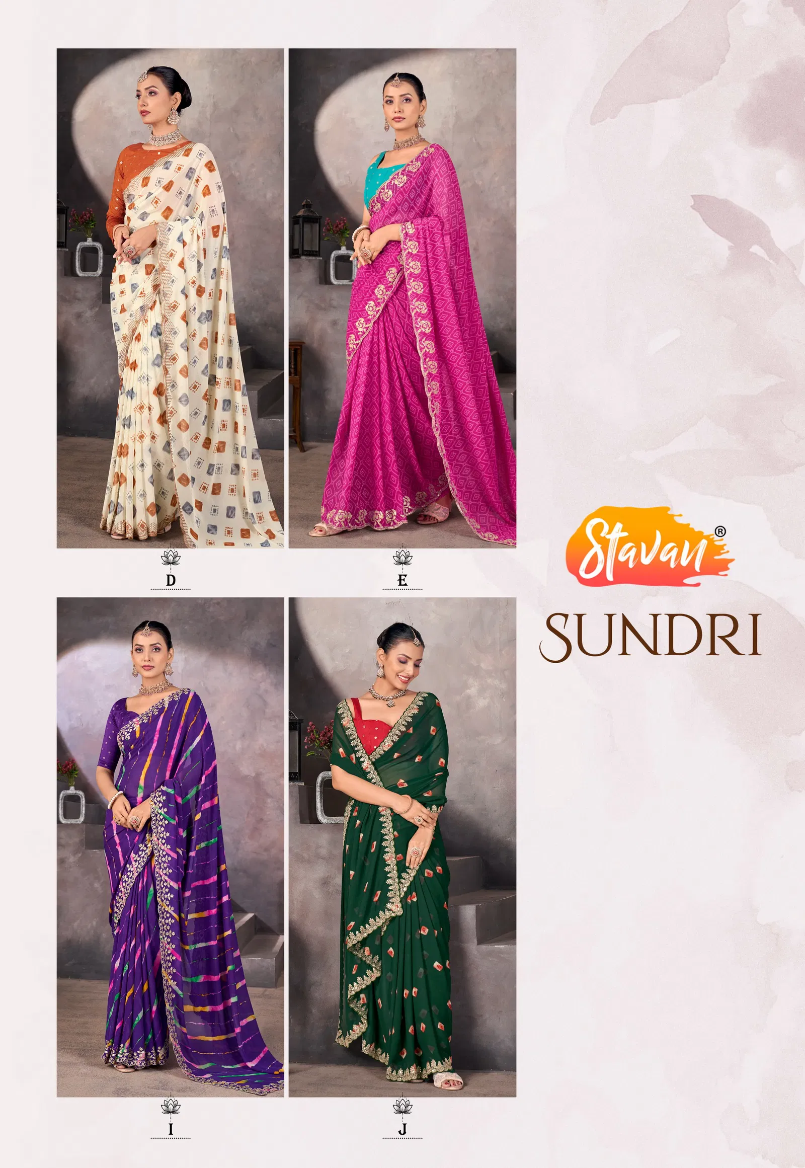 Sundri By Stavan Soft Georgette Embroidery Border Saree Online Wholesale
